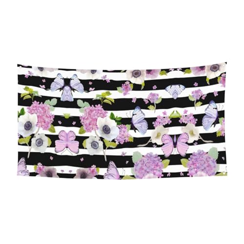 Gestreifter Blumen- und Schmetterlings-Druck, Halloween-Hänge-Banner, Dekorationen, Partyzubehör für Familientreffen, passend für Boote, Gärten Gestreifter Blumen- und Schmetterlings-Druck, Halloween-Hänge-Banner, Dekorationen, Partyzubehör für Familientreffen, passend für Boote, Gärten von UVBDF