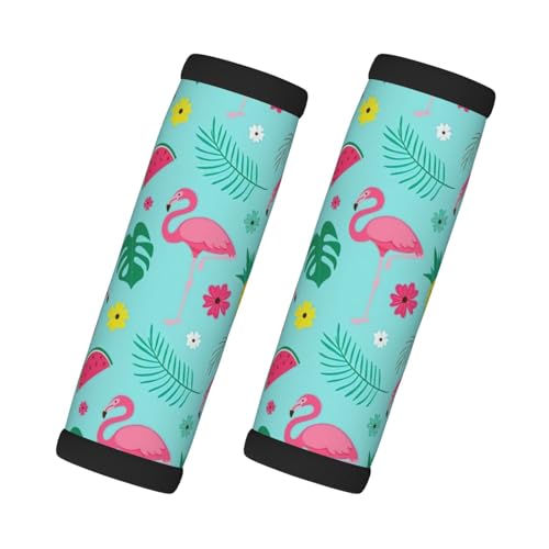 Kofferanhänger mit Flamingo-Eiscreme-Früchten, Gepäckgriff, für wiederverwendbare Koffer, einzigartige Reiseutensilien Kofferanhänger mit Flamingo-Eiscreme-Früchten, Gepäckgriff, für wiederverwendbare Koffer, einzigartige Reiseutensilien von UVBDF