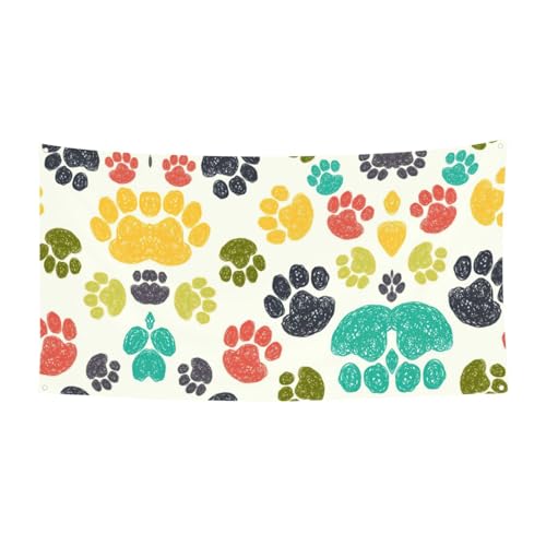 Niedliches, buntes Hundepfoten-Druck, Halloween-Hänge-Banner, Dekoration, Partyzubehör für Familientreffen, passend für Boote und Gärten Niedliches, buntes Hundepfoten-Druck, Halloween-Hänge-Banner, Dekoration, Partyzubehör für Familientreffen, passend für Boote und Gärten von UVBDF