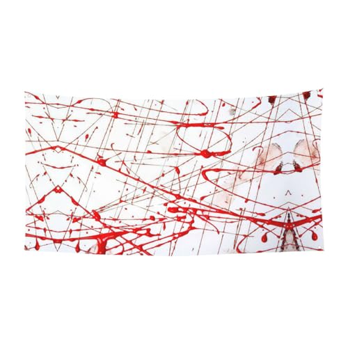 Rote Farbe, Kunstdruck, Halloween, hängende Banner, Dekorationen, Partyzubehör für Familientreffen, passend für Boote, Gärten Rote Farbe, Kunstdruck, Halloween, hängende Banner, Dekorationen, Partyzubehör für Familientreffen, passend für Boote, Gärten von UVBDF