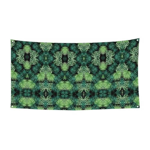 Transparentes Palmblatt-Muster Druck Halloween hängende Banner Dekorationen Partyzubehör für Familientreffen, passend für Boote, Gärten von UVBDF