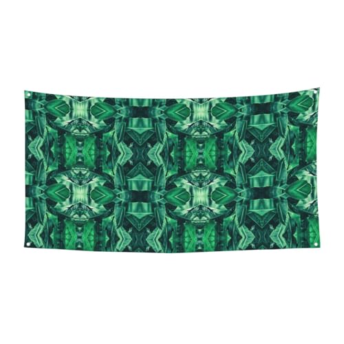 Tropisches Bananenblatt-Druck, Halloween, hängende Banner, Dekorationen, Partyzubehör für Familientreffen, passend für Boote, Gärten von UVBDF