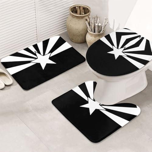UVBDF 3-teiliges Teppich-Set, Motiv: Arizona-Flagge, rutschfest, Flanell-Teppich-Set für Hauptbadezimmer, 80 x 50,8 cm, saugfähige Matten UVBDF 3-teiliges Teppich-Set, Motiv: Arizona-Flagge, rutschfest, Flanell-Teppich-Set für Hauptbadezimmer, 80 x 50,8 cm, saugfähige Matten von UVBDF