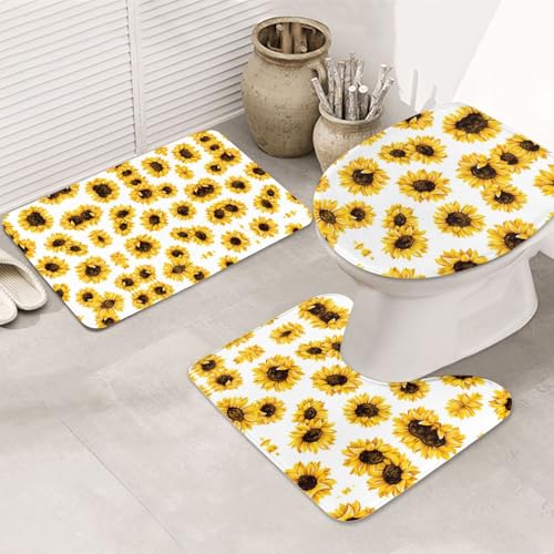 UVBDF 3-teiliges Teppich-Set, rutschfest, Flanell-Teppich-Set für Hauptbadezimmer, 80 x 50,8 cm, saugfähige Matten UVBDF 3-teiliges Teppich-Set, rutschfest, Flanell-Teppich-Set für Hauptbadezimmer, 80 x 50,8 cm, saugfähige Matten von UVBDF