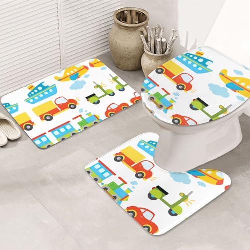 UVBDF 3-teiliges Teppich-Set, rutschfest, Flanell-Teppich-Set für Hauptbadezimmer, 80 x 50,8 cm, saugfähige Matten UVBDF 3-teiliges Teppich-Set, rutschfest, Flanell-Teppich-Set für Hauptbadezimmer, 80 x 50,8 cm, saugfähige Matten von UVBDF