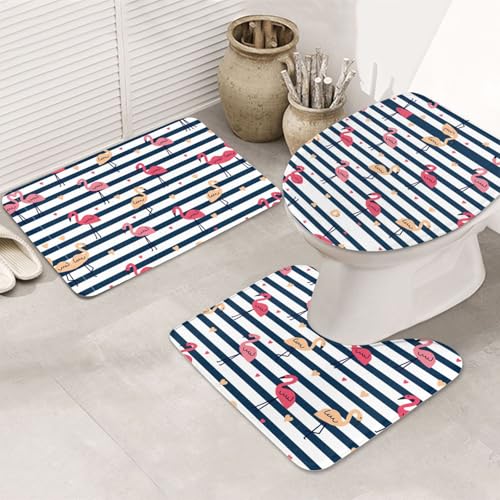 UVBDF 3-teiliges Teppich-Set, rutschfest, Flanell-Teppich-Set für Hauptbadezimmer, 80 x 50,8 cm, saugfähige Matten UVBDF 3-teiliges Teppich-Set, rutschfest, Flanell-Teppich-Set für Hauptbadezimmer, 80 x 50,8 cm, saugfähige Matten von UVBDF