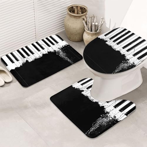 UVBDF 3-teiliges Teppich-Set, rutschfest, Flanell-Teppich-Set für Hauptbadezimmer, 80 x 50,8 cm, saugfähige Matten UVBDF 3-teiliges Teppich-Set, rutschfest, Flanell-Teppich-Set für Hauptbadezimmer, 80 x 50,8 cm, saugfähige Matten von UVBDF