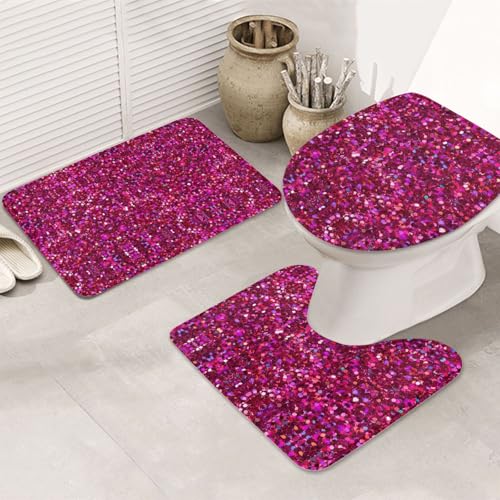 UVBDF 3-teiliges Teppich-Set, rutschfest, Flanell-Teppich-Set für Hauptbadezimmer, 80 x 50,8 cm, saugfähige Matten UVBDF 3-teiliges Teppich-Set, rutschfest, Flanell-Teppich-Set für Hauptbadezimmer, 80 x 50,8 cm, saugfähige Matten von UVBDF