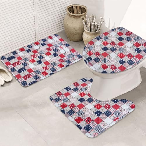 UVBDF Teppich-Set mit Sternenmuster, rutschfest, Flanell-Teppich-Set für Hauptbadezimmer, 80 x 50,8 cm, saugfähige Matten UVBDF Teppich-Set mit Sternenmuster, rutschfest, Flanell-Teppich-Set für Hauptbadezimmer, 80 x 50,8 cm, saugfähige Matten von UVBDF