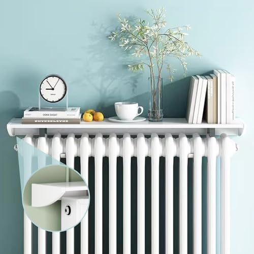 UVCMDUI Heizkörperabdeckung Weiß, Breite 15 cm Universelles Heizung Verkleidung, Heizkörper Abdeckung aus Aluminiumlegierung Ohne Bohren mit 4,5 cm Halterung, Staubdichtes Rauchfreies,70cm von UVCMDUI