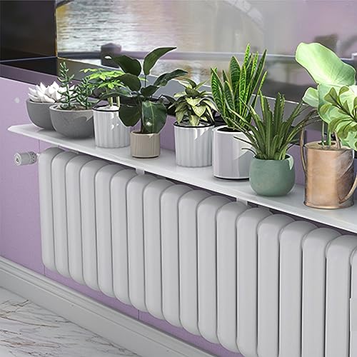 UVCMDUI Heizkörperregal Ohne Stanzen, 40-120cm Universal Heizkörperverkleidung, Staubdichtes Heizungsverkleidung Weiß für Heimbüro Küche Schlafzimmer Wohnzimmer,90cm von UVCMDUI