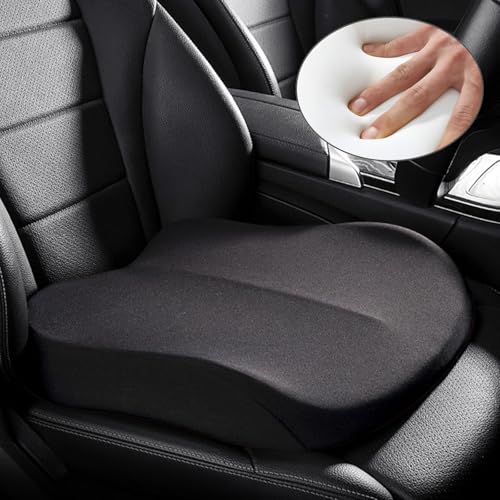 UVCMDUI Keilkissen Autositz, Auto SitzerhöHung für Erwachsene Erhöhung 10cm, Autositz Kissen Waschbare Sitzkissen Ergonomisch rutschfest für Kurze Autofahrer,Schwarz von UVCMDUI