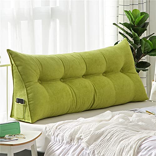 UVCMDUI Rückenkissen Bett, Grosse Kissen Keilform Rückenlehne Kissen für Bett & Sofa,Grün,80cm/31.5in von UVCMDUI