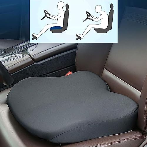 UVCMDUI Sitzerhöhung Auto Erwachsene, Auto Sitzkissen Vorne Schwarz 45x45cm, Sitzkeilkissen Orthopädisches Keilkissen mit Reißverschluss & Anti-Rutsch-Bezug für Auto, Bürostuhl, Rollstuhl von UVCMDUI