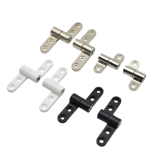 360-Grad-Drehmoment-Reibungspositionierungsscharnier, Miniatur-Dämpfungsscharnier, Kunststoff-Scharnier mit freiem Anschlag, Wellenscharnier mit kleinem Drehmoment (Color : A pair black) von UVDS
