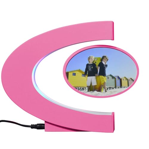 Schwebende Fotorahmen mit LED bunte Lichter Magnetische Levitation Schwebende rotierende Bilderrahmen Display Stand Nacht Lichter für Haus Büro Schreibtisch Dekoration Hochzeit Geschenk, C Form Rosa Schwebende Fotorahmen mit LED bunte Lichter Magnetische Levitation Schwebende rotierende Bilderrahmen Display Stand Nacht Lichter für Haus Büro Schreibtisch Dekoration Hochzeit Geschenk, C Form Rosa von UVEHAS