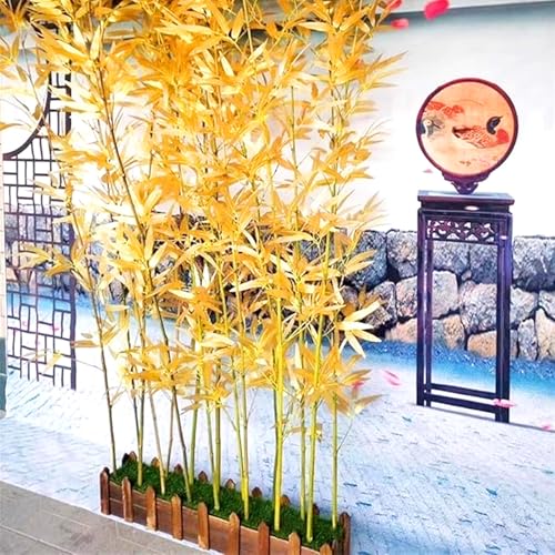 1/1,5/2 M Großer Künstlicher Goldener Bambus, Realistischer Bambus-Imitat-Sichtschutz, Geeignet Für Den Eingangszaun Im Gartenhof(1.5m/59in) von UVPSJDE