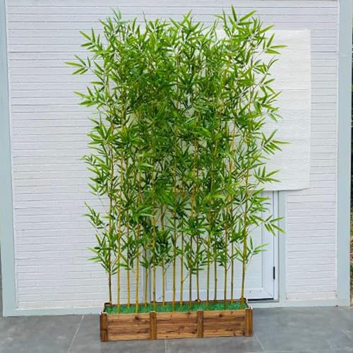 10er-Pack Kunstbambus-Set, Fake-Bambus Mit Sockel, PE-Bambusblätter, Geeignet Für Wohnzimmer, Schlafzimmer, Badezimmer, Eingangsbereich Oder Terrasse(180cm/70.9in) von UVPSJDE