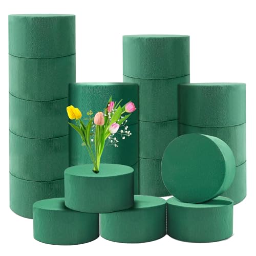 UVVRUR Blumensteckschaum Zylinder, 5 Stück, Steckschwamm für Blumen, rund, nass und trocken, für Hochzeiten und Blumengeschäfte (20 Stück 8 x 5 cm) von UVVRUR