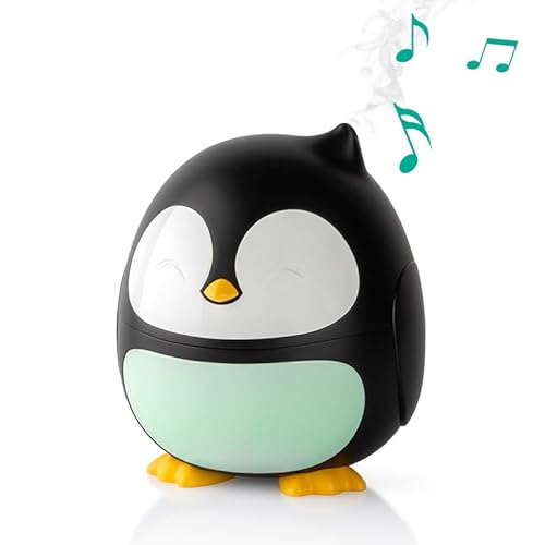 UVtech Penguin-1 Aroma-Diffusor und Luftbefeuchter für Kinder mit eingebauter Musik, Pinguin, Schwarz, LED-Hintergrundbeleuchtung, Entspannende Töne, Intervallmodus, Kunststoff, 180 ml, USB-Stromkabel von UVtech