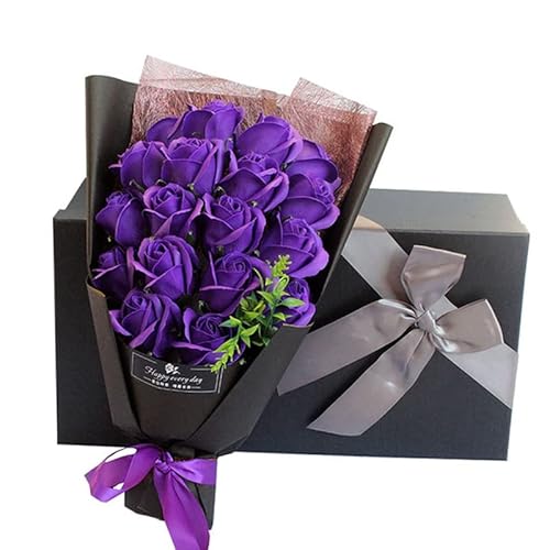 UVtech Puget Seifenrosen 18 Stück in Einer Geschenkbox - EIN Geschenk für eine Frau (Violett) von UVtech