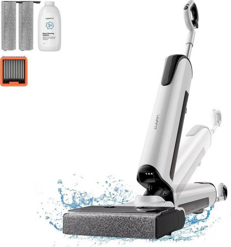 UWANT Stielstaubsauger D700 Nass und Trockensauger, intelligente Fleckerkennung,58 Dezibel, Wassertanktyp, 180° flaches Design,2mm Kantenreinigung,Stecksockel,20KPa Saugleistung von UWANT