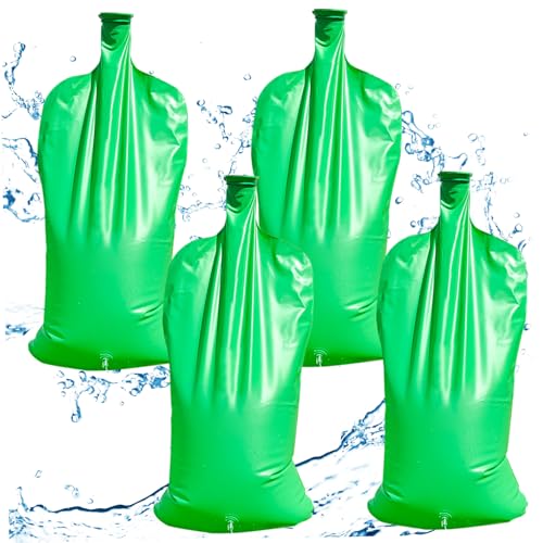 4 PCs Baumwässerung Beutel 15L Tränenresistente Gartenbaumbewässerungssystem einstellbare wiederverwendbare langsame Freisetzung Automatische Tropfbewässerungsbeutel für die Bewässerung (grün) von UWEOTYYY