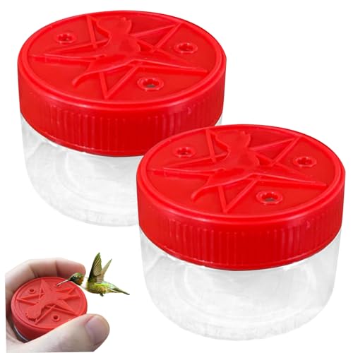 Hummingbird Feeder 2pcs Pentagramm 2.8x2,4 Zoll Handheld Hummingbird Feeder mit 3 Löchern rund tragbare Wiederverwendbare Kolibri -Futter von UWEOTYYY