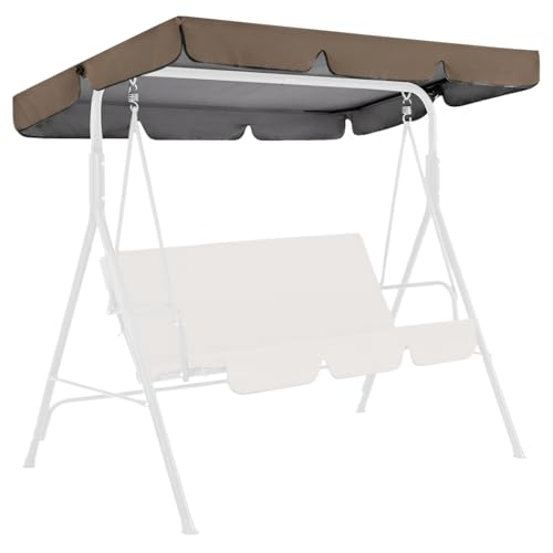 Swing -Baldachinersatz, Veranda Schwung Baldachin Ersatz wasserdichte UV -Schutz Outdoor 76.8x49.2x5.9in Oxford Stoffveranda, Kaffee von UWEOTYYY