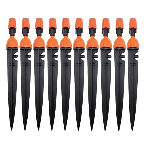 UWEOTYYY 10pcs Bewässerung Dripper verwässert Misting Micro Tropfer Plastik Verstellbarer Mikrosprinker Emitter für 4 mm/7 mm Röhrchenbewässerung Vorräte von UWEOTYYY