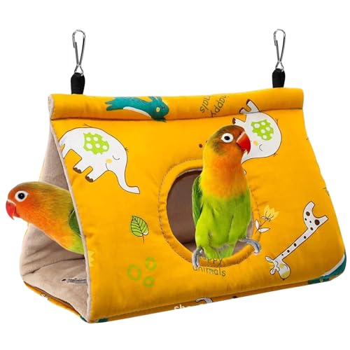 UWEOTYYY Bird Hammock with Hole 7.5x4x5.3'' Comfortable & Warm Parakeet Nest Easy to Install & Clean Bird Nest with Removable Acrylic Board for Bed for All Birds Parakeet von UWEOTYYY