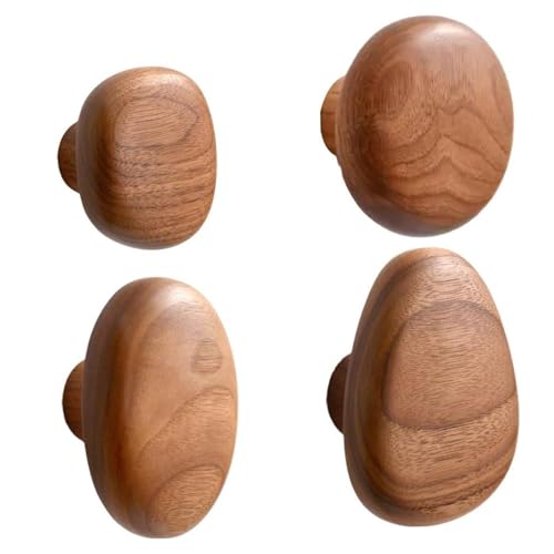 UWEOTYYY Holzwandhaken, Holzwandhaken, 4pcs Heavy Dut natürliche Holz, montiertes Holzmantel, Kieselform dekorativ für hängende Handtücher, Kleidung, Taschen UWEOTYYY Holzwandhaken, Holzwandhaken, 4pcs Heavy Dut natürliche Holz, montiertes Holzmantel, Kieselform dekorativ für hängende Handtücher, Kleidung, Taschen von UWEOTYYY