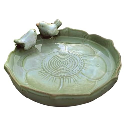 UWEOTYYY Lotus Bowl, Schüssel Pflanzer 10x3 Zoll blumförmiger Flacher Hydroponic Pflanzer Mehrzweck-Keramikvogelbad für Outdoor auf Boden, Schreibtisch, Rasen, Lotus UWEOTYYY Lotus Bowl, Schüssel Pflanzer 10x3 Zoll blumförmiger Flacher Hydroponic Pflanzer Mehrzweck-Keramikvogelbad für Outdoor auf Boden, Schreibtisch, Rasen, Lotus von UWEOTYYY