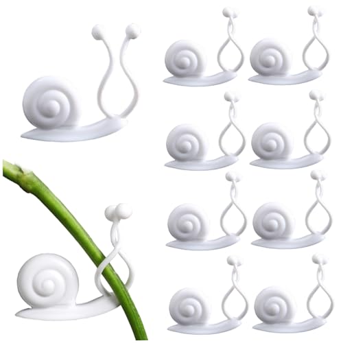 UWEOTYYY Pflanzenclips, 10 Prozent Pflanze Rebe Wandklammern Schneckenform selbst kleber Kunststoffwandbehinderung Halterhalter für Innen im Freien, weiß UWEOTYYY Pflanzenclips, 10 Prozent Pflanze Rebe Wandklammern Schneckenform selbst kleber Kunststoffwandbehinderung Halterhalter für Innen im Freien, weiß von UWEOTYYY