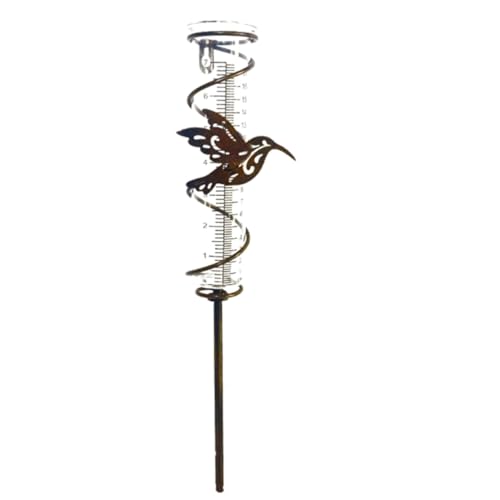 UWEOTYYY Regenmesseranzeige, Hummingbird Regenmesser Spiralmesser Messer im Freien Glasmesswerkzeug Gartenpfahl für Rasen, Hummingbird Messer UWEOTYYY Regenmesseranzeige, Hummingbird Regenmesser Spiralmesser Messer im Freien Glasmesswerkzeug Gartenpfahl für Rasen, Hummingbird Messer von UWEOTYYY