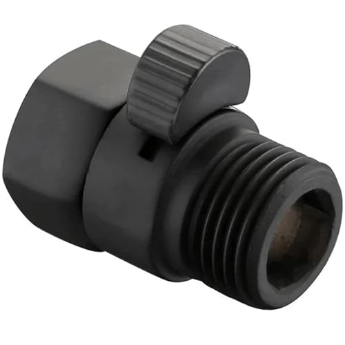 Brass Shower Flow Control Valve Water Pressure Reducing For Bidet Spray or Hand Head Diverter Shut Off Switch(Black -1) von UWEQOICZ