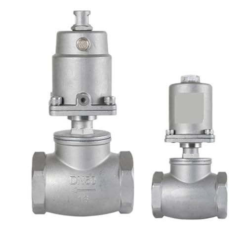 Pneumatic Waist Drum Valve Stainless Steel Female Thread Angle Seat Air Controlled Water(2",C TYPE_DOUBLE-ACTING) von UWEQOICZ