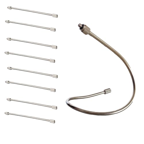 UWFKFGBJL 10er-Pack Messing-Nebeldüsen-Verlängerungsstange, Flexible Düsenverlängerungen, Messing-Nebelstange für Außennebelsystem, 10/24 UNC-Nebelsystem-Anschluss, 2-20 Zoll (Größe: 5 cm/(1,9 Zoll)) von UWFKFGBJL