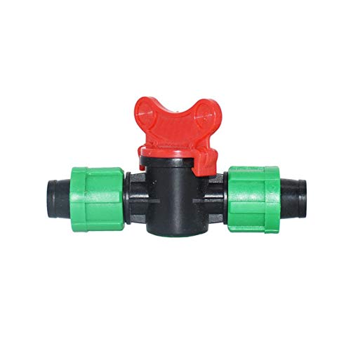 UWFKFGBJL Gartensprinkler, Bewässerungssprüher, 16 mm, Tropfbewässerungsgürtel, Gartenhahn, Bewässerungswasserventil, 2-Wege-Wasserhahn-Kontermutter, Widerhaken, Zweiwegeanschluss 20 (Farbe: C) von UWFKFGBJL