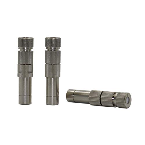 UWFKFGBJL Gartensprinkler-Bewässerungssprüher, 0,2–0,6 mm, Kupfersprüher mit Filter, 8 mm Schiebeverschluss-Schnellanschlussdüse, 30 Sprühdüsen zur Gewächshauskühlung (Farbe: 0,5 mm Nebel) von UWFKFGBJL