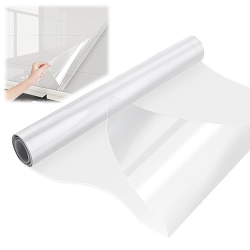 40CM × 300CM Transparent Schutz für Wände Selbstklebende Folie Möbel Selbstklebend Folie Bucheinbandfolie Selbstklebend Folie Selbstklebend Folie für Möbel Folieren Klebefolie für Küche, Möbel, Büro von UWOBEFO