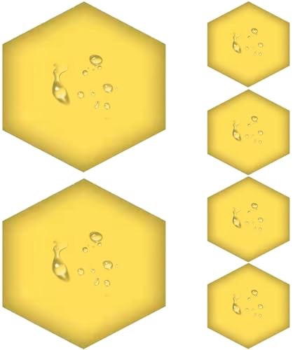 3D Wandpaneele Gepolstert Wasserdicht, Packung Mit 1/2/3/4/6/5 Hexagon Kollisionsschutz Kopfteil Wandkissen Weiche Wanddekoration Selbstklebend Für Wohnzimmer，Schlafzimmer(Color10,25x28x3cm(6pcs)) von UWOBTN