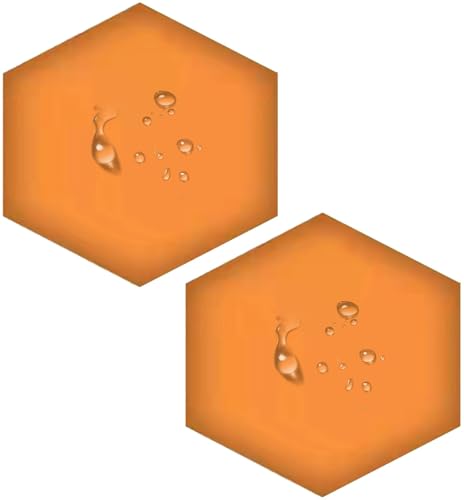 3D Wandpaneele Gepolstert Wasserdicht, Packung Mit 1/2/3/4/6/5 Hexagon Kollisionsschutz Kopfteil Wandkissen Weiche Wanddekoration Selbstklebend Für Wohnzimmer，Schlafzimmer(Color5,25x28x3cm(2pcs)) von UWOBTN