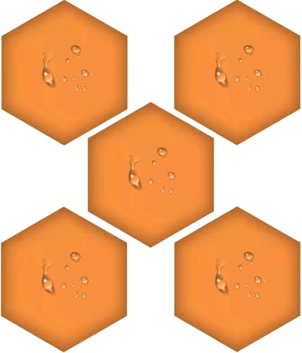 3D Wandpaneele Gepolstert Wasserdicht, Packung Mit 1/2/3/4/6/5 Hexagon Kollisionsschutz Kopfteil Wandkissen Weiche Wanddekoration Selbstklebend Für Wohnzimmer，Schlafzimmer(Color5,25x28x3cm(5pcs)) von UWOBTN