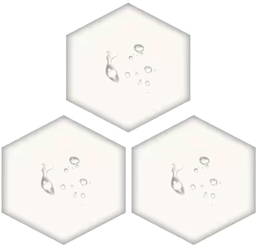 3D Wandpaneele Gepolstert Wasserdicht, Packung Mit 1/2/3/4/6/5 Hexagon Kollisionsschutz Kopfteil Wandkissen Weiche Wanddekoration Selbstklebend Für Wohnzimmer，Schlafzimmer(Color8,25x28x3cm(3pcs)) von UWOBTN