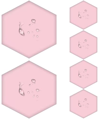 3D Wandpaneele Gepolstert Wasserdicht, Packung Mit 1/2/3/4/6/5 Hexagon Kollisionsschutz Kopfteil Wandkissen Weiche Wanddekoration Selbstklebend Für Wohnzimmer，Schlafzimmer(Color9,25x28x3cm(6pcs)) von UWOBTN