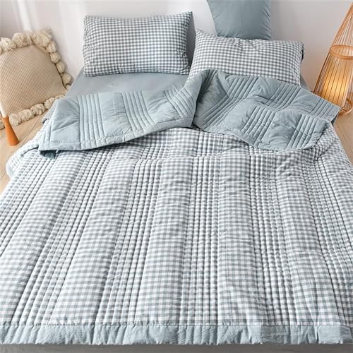 Kühle Steppdecke Sommer Sommerdecke Cooling Blanket Baumwolle sommerdecke Decke Kühldecke Weich Leichte Sommerbettdecke Wohndecke Sofadecke Reisedecke, Atmungsaktive Cooling Blanket(B,100x150cm/39x59i von UWOBTN