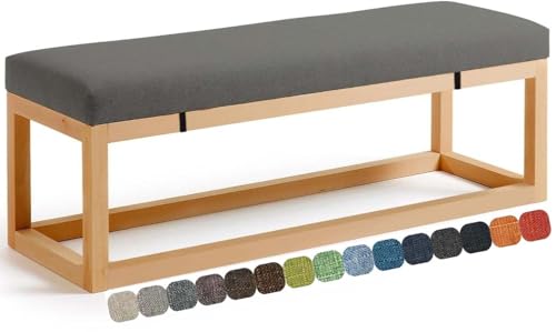 UWOBTN Bankauflage Outdoor, 100x50/120x40/150x50/120x50 Sitzkissen Bank Mit Abnehmbarem Bezug, Sitzpolster Waschbare, rutschfest Gartenbank Auflage, Sitzauflage Bank Esszimmer(C,180x35x3cm) von UWOBTN