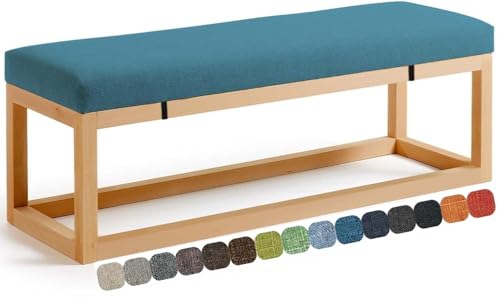 UWOBTN Bankauflage Outdoor, 100x50/120x40/150x50/120x50 Sitzkissen Bank Mit Abnehmbarem Bezug, Sitzpolster Waschbare, rutschfest Gartenbank Auflage, Sitzauflage Bank Esszimmer(O,150x35x3cm) von UWOBTN