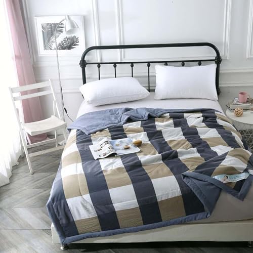 UWOBTN Sommer Sommerdecke, Sommer Kühler Steppdecke Dünne Bettdecke, 150x200/180x200/200x230cm Weich Baumwolle Steppdecke, Waschbar Weiche Steppdecke Für Den Sommer, Sommerdecke(V,150x200cm/59x78in) von UWOBTN